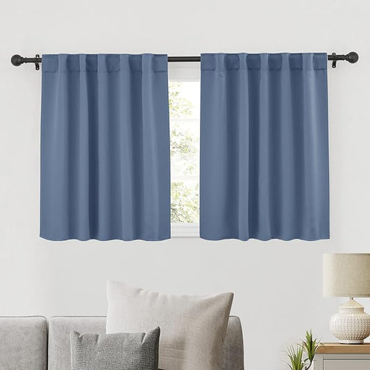 RYB HOME Blackout Short Curtains