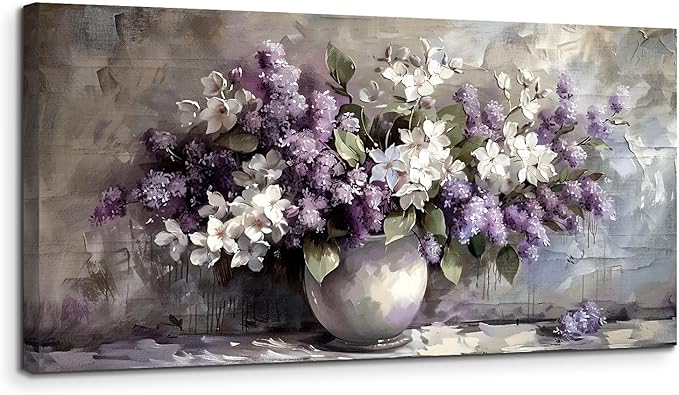 SERIMINO Large Wall Art for Living Room, Still Life Flowers Canvas Prints