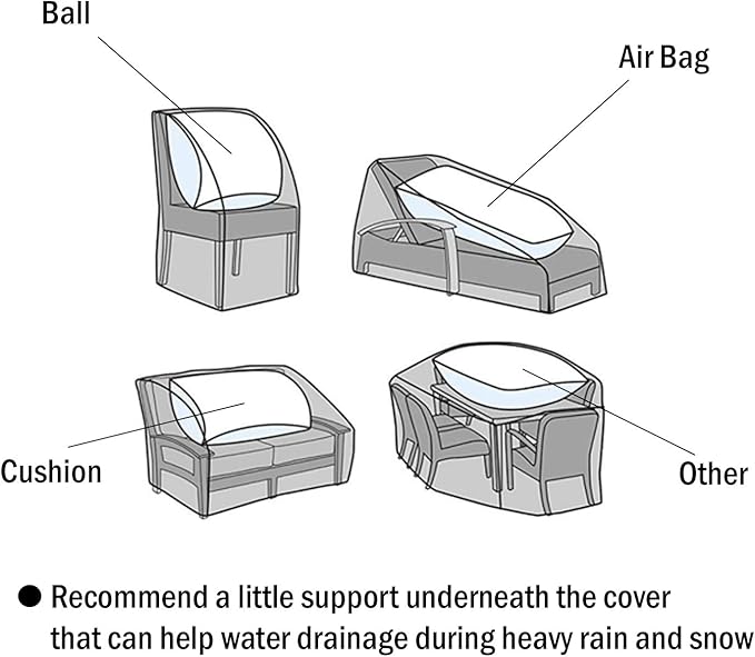 F&J Outdoors X-Large 3-Seater Sofa Cover Waterproof Anti-UV Patio Furniture Covers, 92" W x 42" D x 42" H