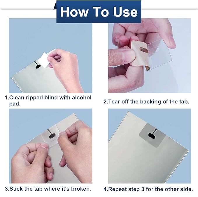 SOGEWO Clear Vertical Blind Repair Tabs, Vertical Blinds tabs/Blind Fixers