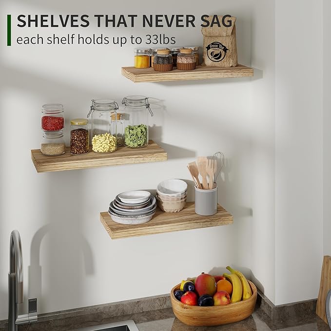 Marsmiles Wood Floating Shelves