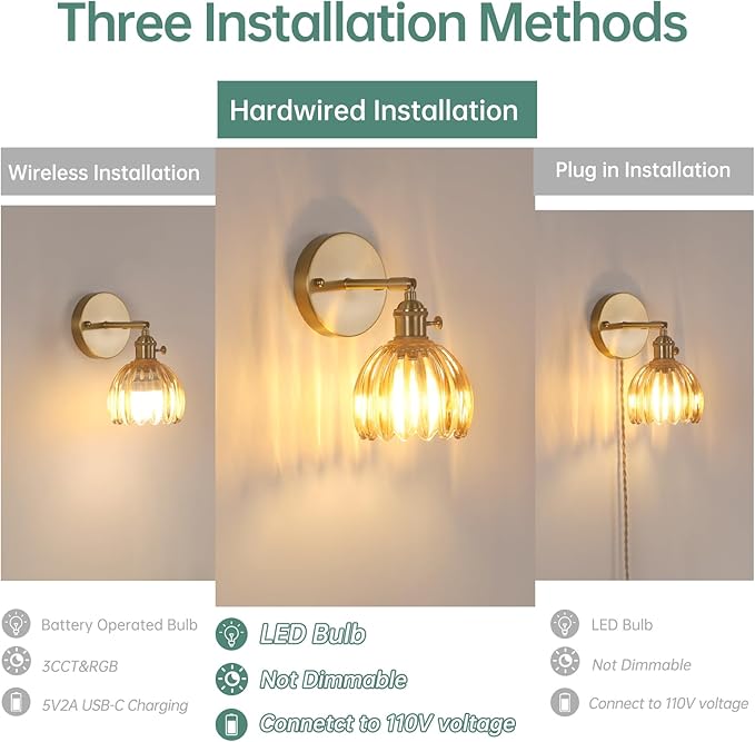 Shenmoyl Vintage Wall Sconces