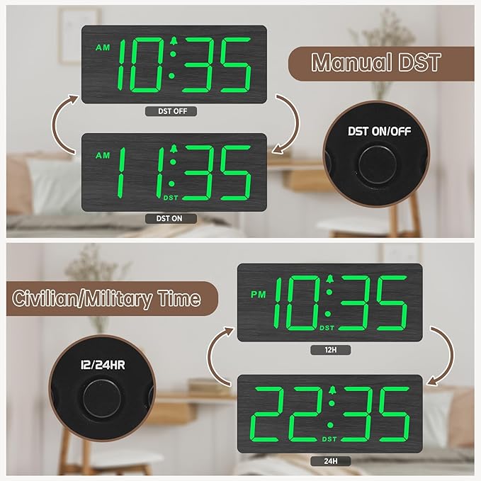 DreamSky Wooden Digital Alarm Clock