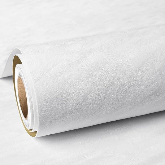ReWallpaper White Wallpaper Peel and Stick Textured Velvet Contact Paper Self