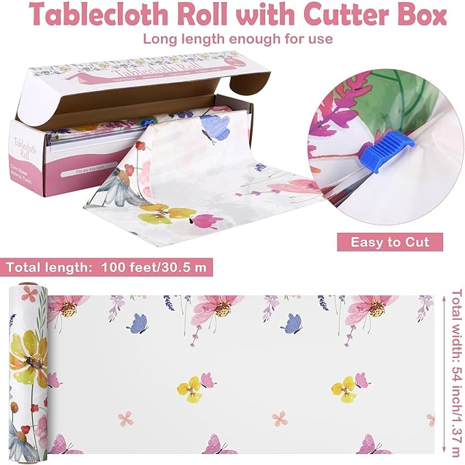 Kochorie Spring Flower Tablecloth Roll