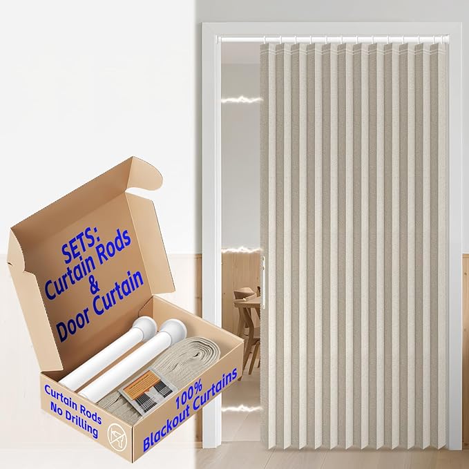 AJAZZ Blackout Door Curtain