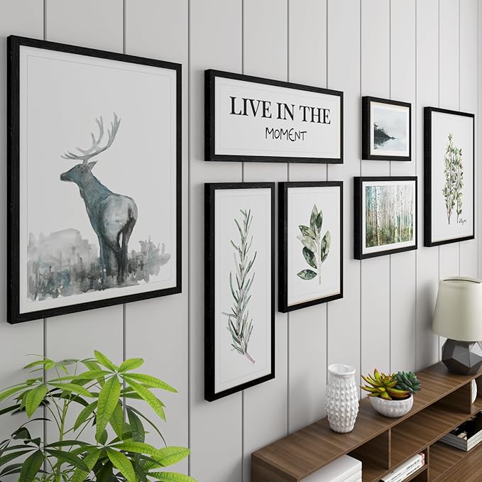 LaCheery Black Wood Mirror Frame Border Peel and Stick Mirror Border Tape Black