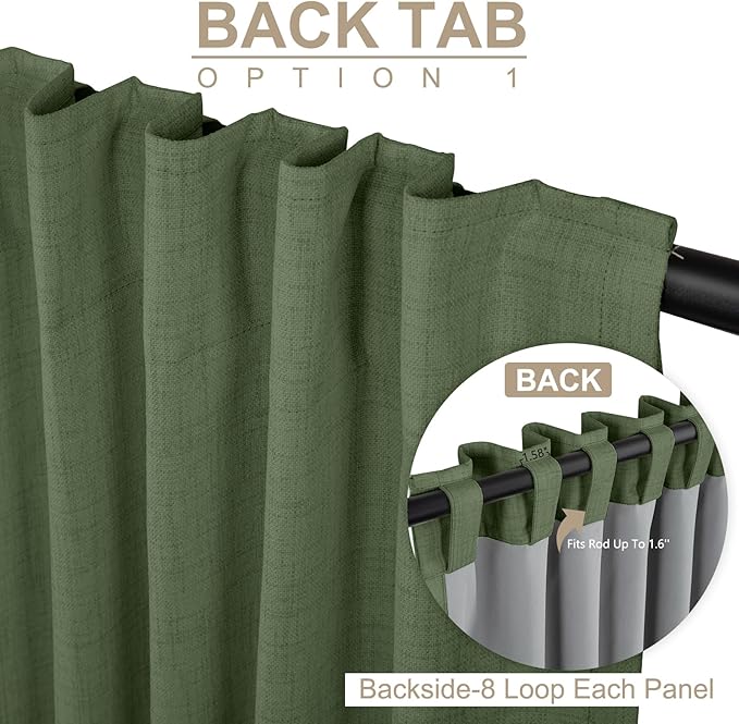 100% Blackout Shield Linen Blackout Curtains
