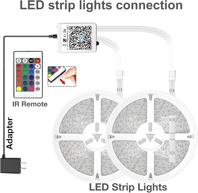 DAYBETTER LED Strip Lights 200 ft, Smart App Control Lighting Bedroom Rome Decor