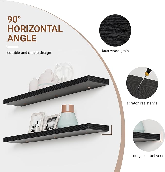 Heimlove 55 Inch Long Floating Shelves