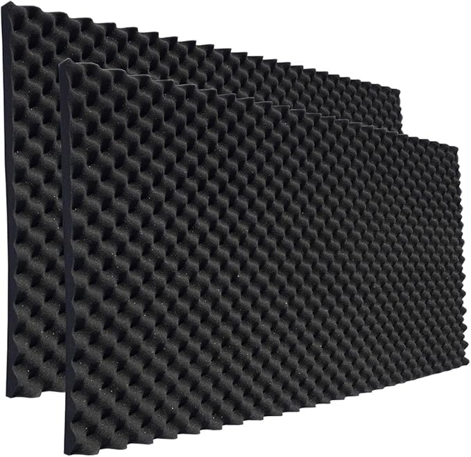 2 Pack Acoustic Foam, High Density Fire Resistant Soundproof Panels