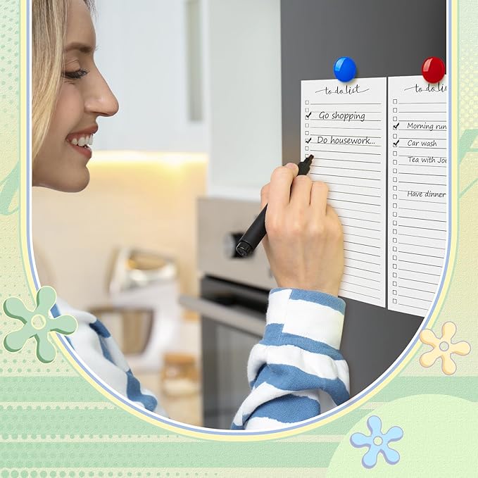 Censen 10 Pack 500 Sheets To Do List Notes Daily Checklist Notepads with 50 Sheets Each Undated Color Memo Pad Block Shopping List Pad Weekly Plan Notepad Organizer Planners(White,Lined)