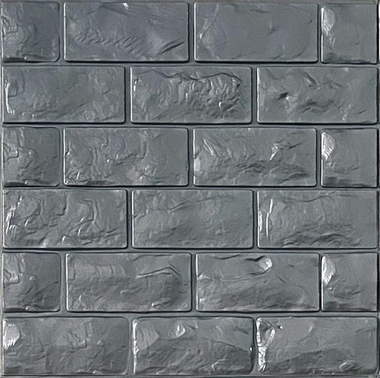 3D Wall Panels Peel and Stick 30PCS Gray Foam Brick Wallpaper
