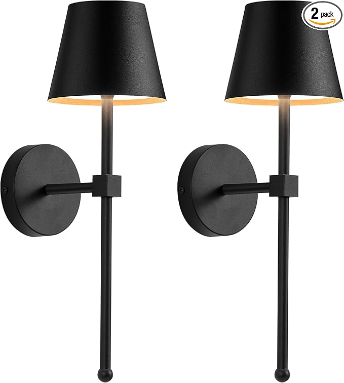 KDG Wireless Wall Sconces Set of 2, Small Cordless 5200mAh Rechargeable Battery