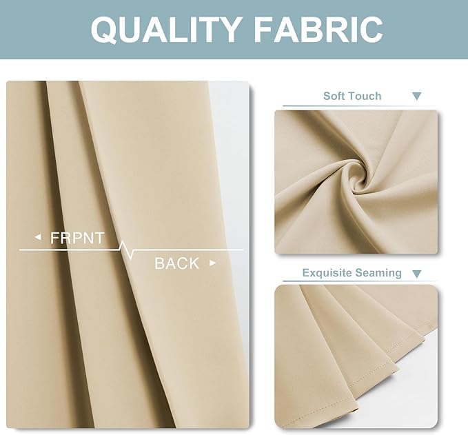 ChrisDowa Blackout Curtains 63 inches Long