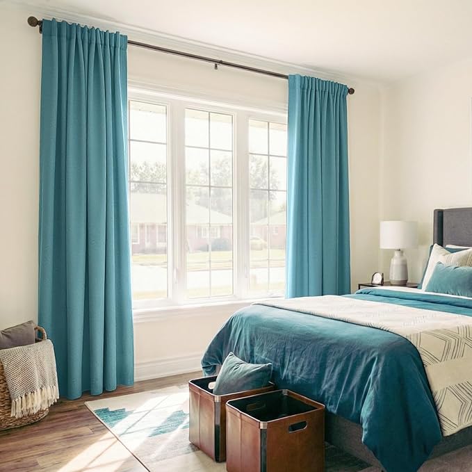 100% Blackout Shield Linen Blackout Curtains