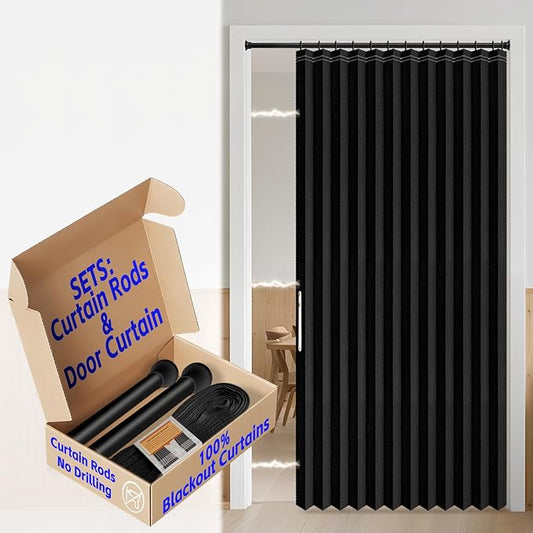 AJAZZ Blackout Magnetic Door Curtain