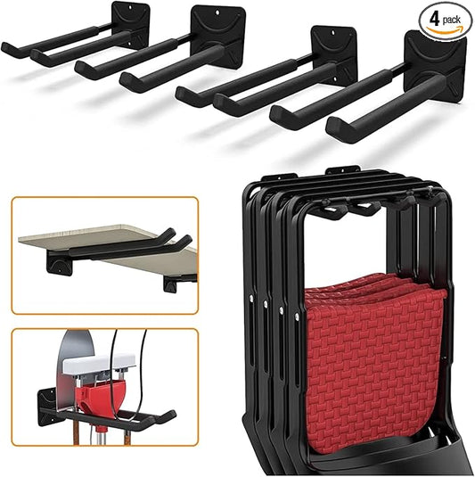 TORACK 4 Pack Garage Storage System Hooks, Heavy Duty Wall Mount Tool Organizer