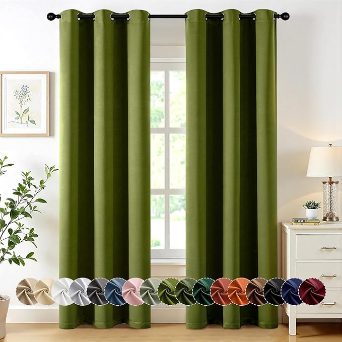 MIULEE Blackout Curtains for Bedroom Living Room 2 Panels, Thermal Insulated