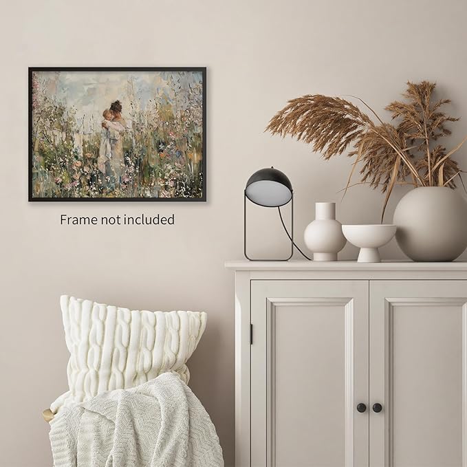 rumlud Country Flower Poster Vintage Nature Botanical Floral Wall Art Antique