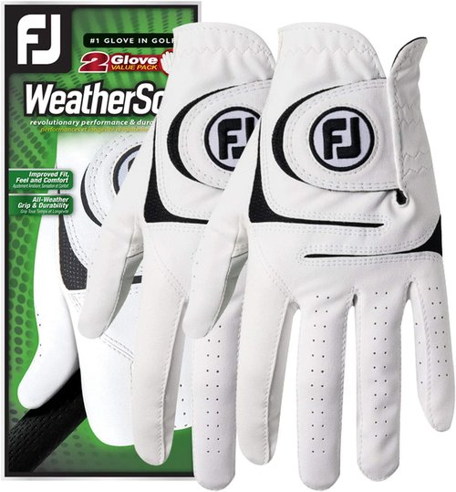 FootJoy Golf Gloves - WeatherSof 2-Pack for Enhanced Grip and Comfort | Men's Size