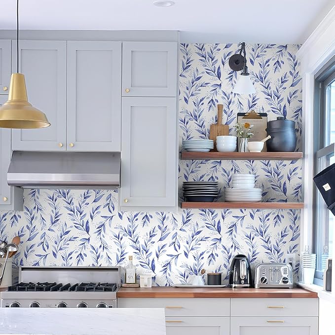 Livebor Leaf Peel and Stick Wallpaper Olive Leaf Contact Paper 17.7inch x