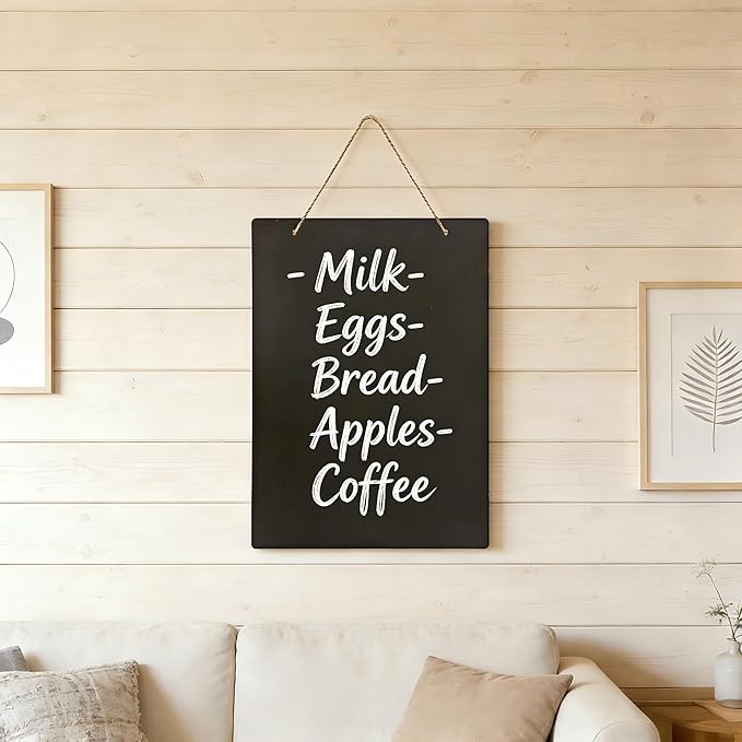 Hanging Chalkboard 12x16 Inch Double-Sided Chalkboard Sign Decorative
