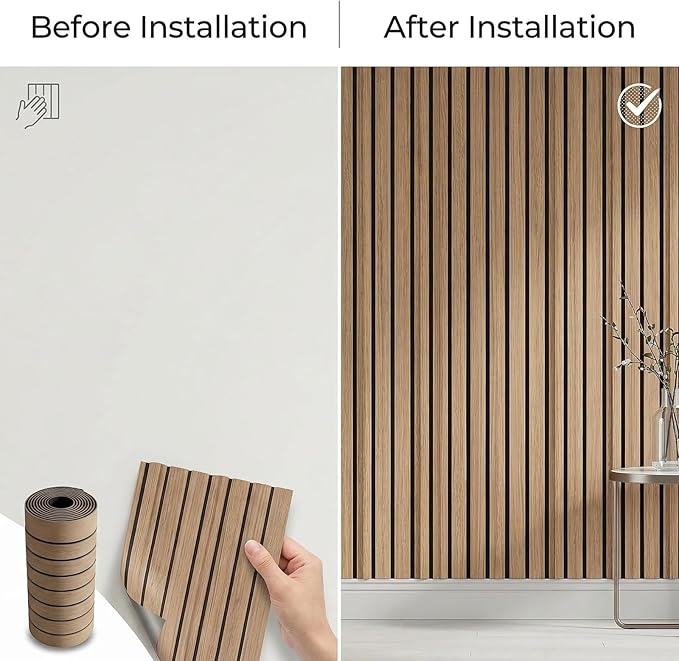 3D Wall Panels Peel and Stick – 15.74" x 118" PVC Faux Texture Wall Covering