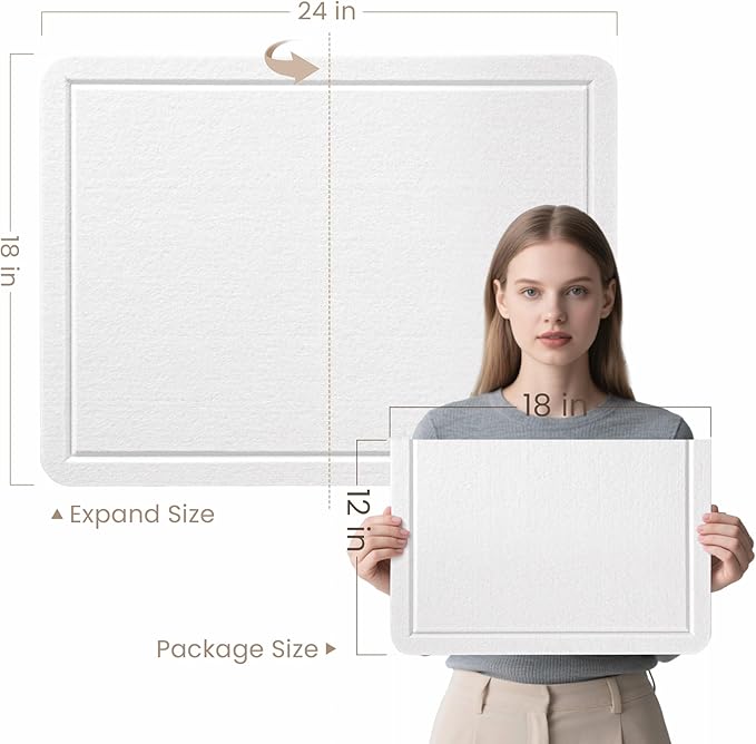 Lightomorrow Bulletin Board, 24 x 18 inches Felt Board Decorative Pin Board