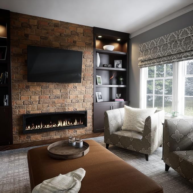 EverStone Cobblestone Faux Stone Panel, Rustic Roast Color