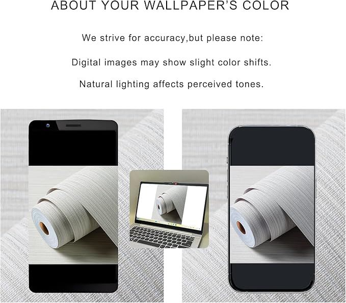 Grasscloth Textured Wallpaper Peel and Stick 24inX393in Fabric Wall Paper