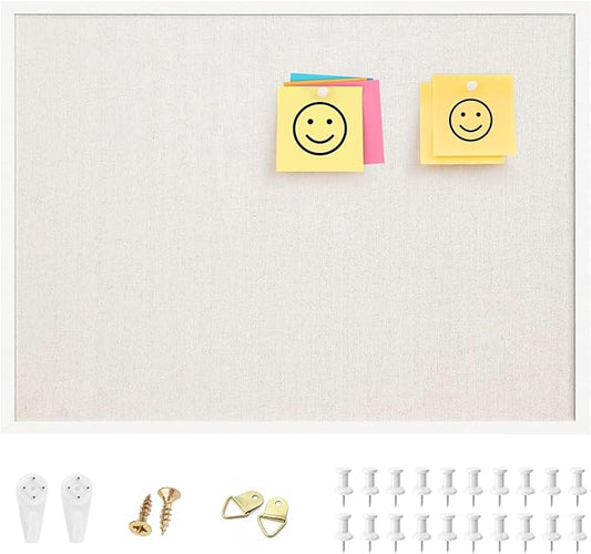 OWLKELA 20'' x 30'' Linen Bulletin Board, Vision Board and Decorative Hanging