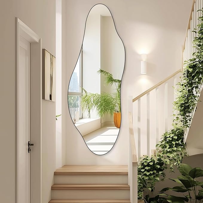 QDSSDECO Full Length Mirror 63"x24" Irregular Wall Mirror Star Frameless