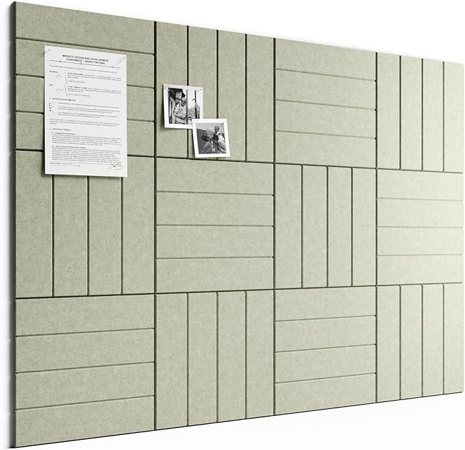 Bumusty Large Cork Board Alternative-48 x 36" Felt Bulletin Board Tiles