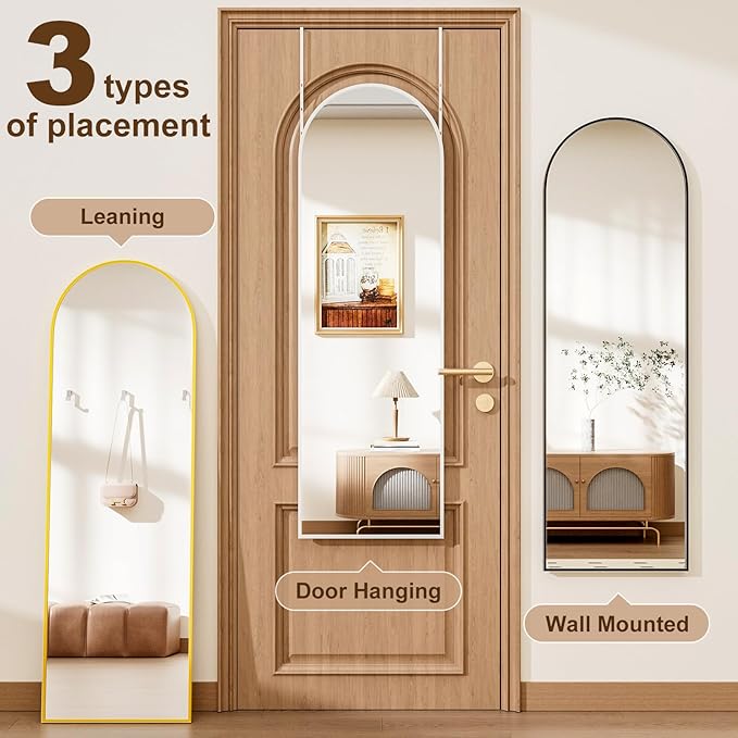 Rowjut Full Length Door Mirror, Wall Mounted Wall Mirrors, Cloakrooms