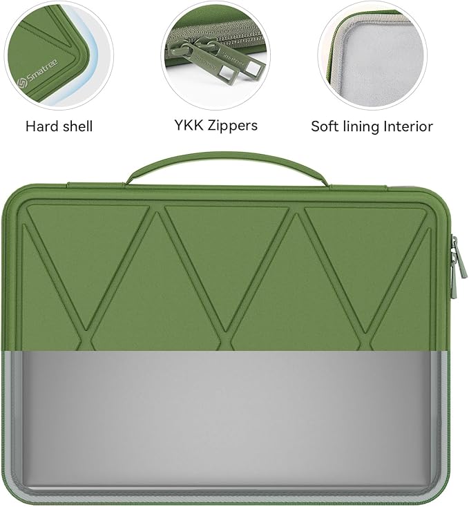 Smatree Hard EVA Protective Sleeve Case Compatible for 15.6 inch ASUS Vivobook Pro 15X M6501/15X OLED K6501, Anti-Shock and Waterproof Laptop Case, Green (X8279G)