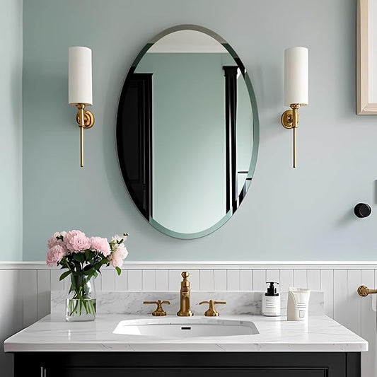 Oval Mirror Frameless Bathroom Mirror