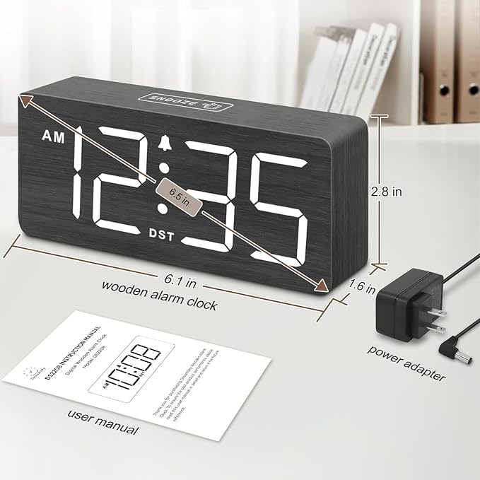 DreamSky Wooden Digital Alarm Clock