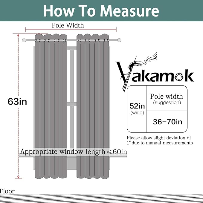 Yakamok Soft and Smooth Full Shading Curtains, 100% Blackout Curtains