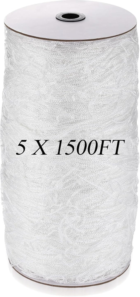 Berlune 5 x 1500 ft Trellis Netting Roll Soft Mesh Nylon Heavy Duty Garden Trellis Netting Bulk for Climbing Plants, Grape Racks, Growing Support Bean, Pea, Tomatoes