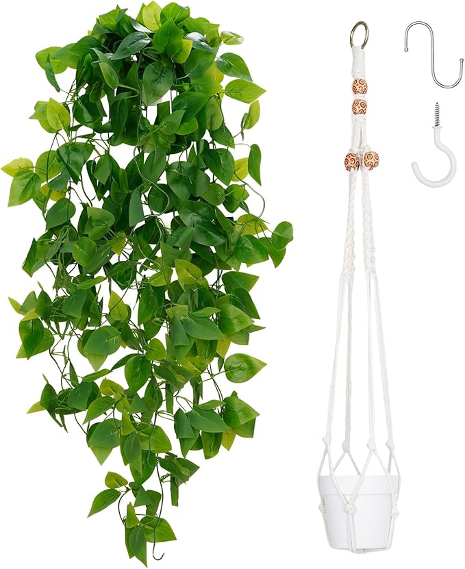 BLEUM CADE 1pcs Fake Hanging Plants Kit