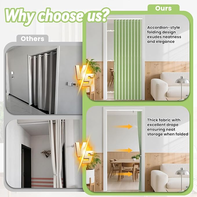 AJAZZ Blackout Magnetic Door Curtain