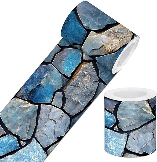 IVN Wallpaper Border Peeling and pasting Wall Stone Texture Decoration Wall