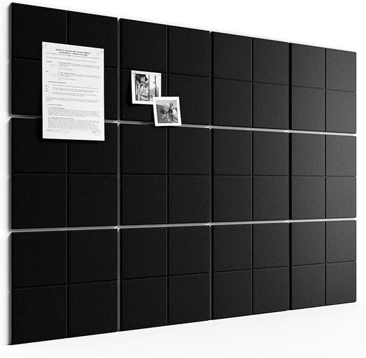 Bumusty Large Felt Bulletin Board, 30 Push Pins, 70 Adhesive Tabs