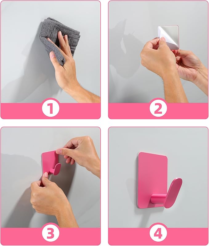 DELITON 4 Pack Hooks for Wall