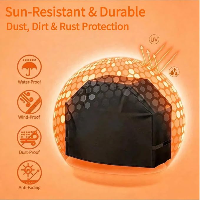 Heavy Duty Grill Cover for Weber Spirit 2 Series - All Weather 800D Oxford Fabric BBQ Cover for Spirit II E-210 E-310, Spirit 300 & 200 Series, Waterproof & Fade Resistant
