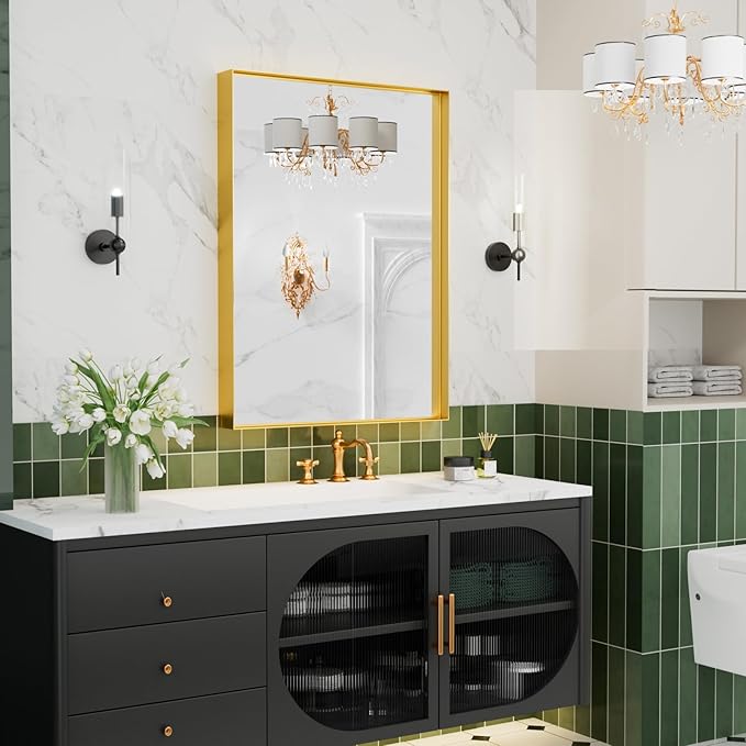 22x30 Inch Gold Bathroom Mirrors