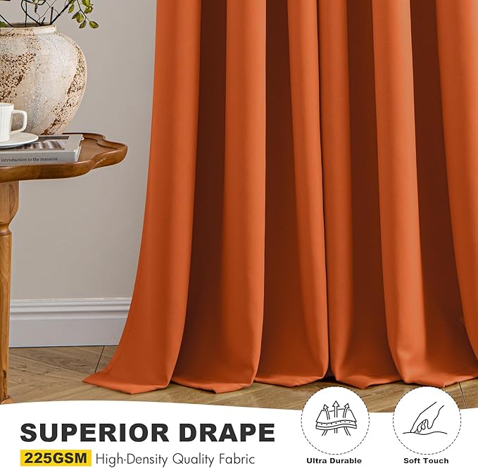 MIULEE Blackout Curtains for Bedroom Living Room 2 Panels, Thermal Insulated