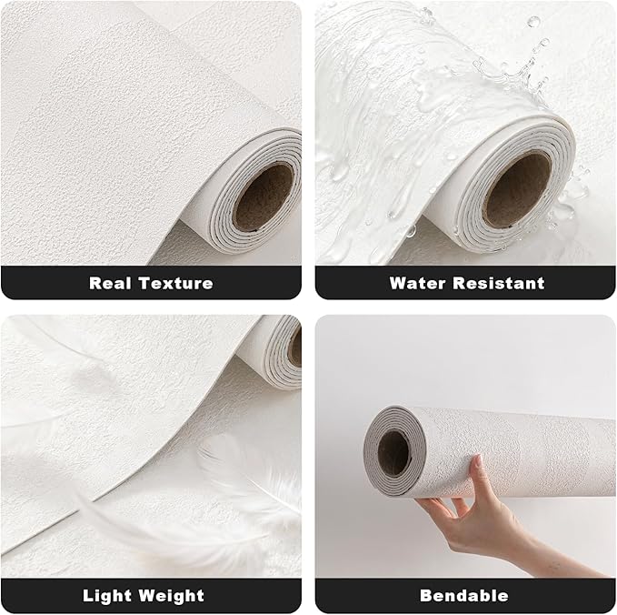 3D Wall Panels Peel and Stick – 23.82"x110" PVC Faux Texture, Self Adhesive