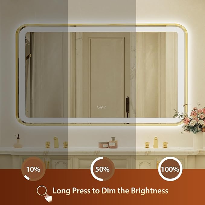 32x55 Inch LED Bathroom Mirror